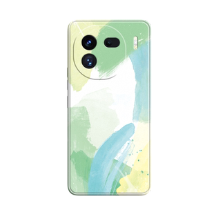 水彩适用iqooneo9手机壳vivo新款iqoo半包neo防摔9竞速12款pro套11无边框10男8爱z酷7女se的6活力5版x硬i超薄