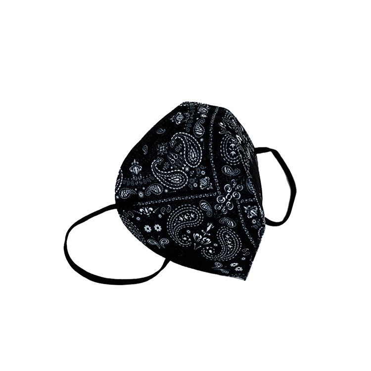 吴建豪xVESSEL Mask Paisleys腰果花黑色无纺布
