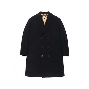 BREASTED DOUBLE COAT TYPE 日产豹纹羊毛大衣 WACKO MARIA