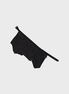 Minus Utility Kilt MOCHA CORE BLACK 茶芯牛皮 工作围裙 腰包