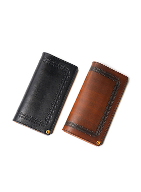 ［5折］CALEE STANDARD EMBOSSING LEATHER WALLET日牛皮压花钱包