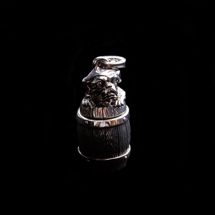 ［8折］PEANUTS BULL BOTTLE SV ST木桶斗牛犬吊坠钥匙链银