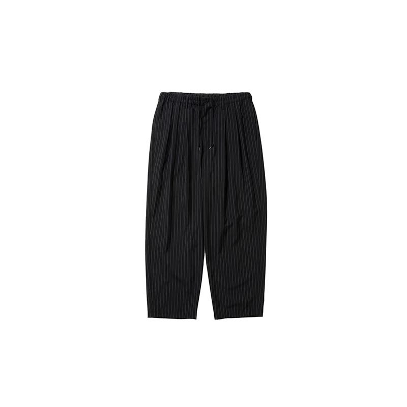 Cootie 25AW T/W 2 Tuck Easy Pants 日产 条纹 羊毛混纺长裤