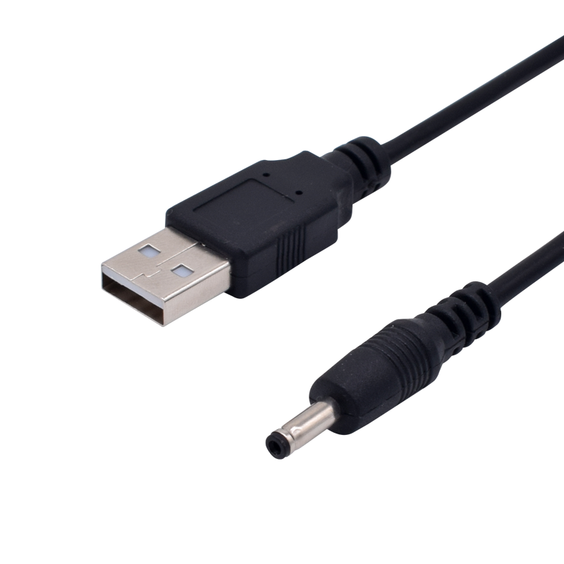 USB充电线2.5/3.5/4.0/5.5mm圆头供电台灯蓝牙音响风扇5V通用