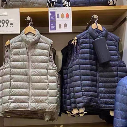 优衣男轻薄羽绒马甲坎肩立领秋冬