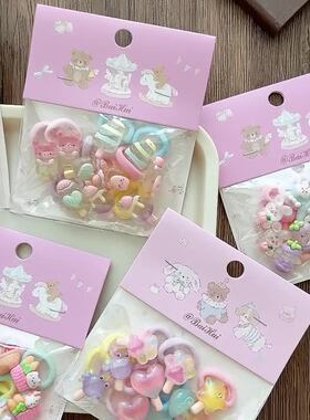 10根卡通可爱透明水果儿童小号毛巾圈宝宝不伤发迷你发圈发绳