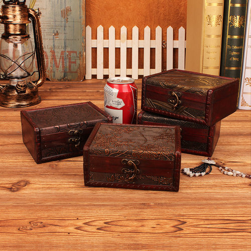 复古盒子木质欧式首饰盒木制复古箱子道具收纳储物工艺品-封面
