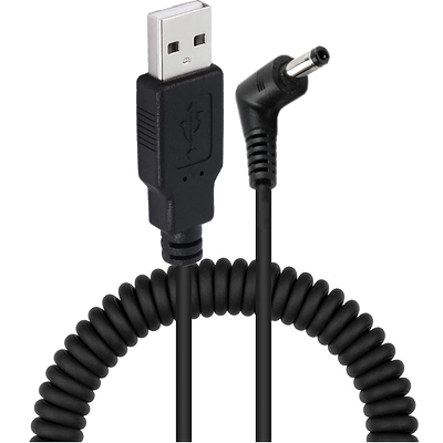 DC电源线USB弹簧伸缩充电线