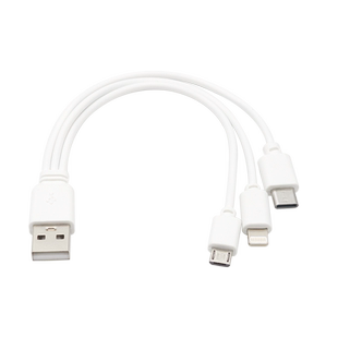 一拖三手机充电线三合一多接口数据线短线车载USB充电器充电宝移动电源超短多功能多口适用苹果华为安卓typec