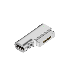 Typec母转MagSafe2磁吸充电转接头USB-C诱骗100W转换器弯头PD接口T头A1465数据线A1502适用MacBook笔记本电脑