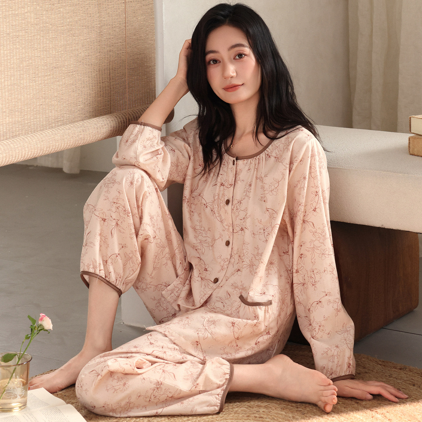 康汝雅春秋季纯棉高级感女家居服