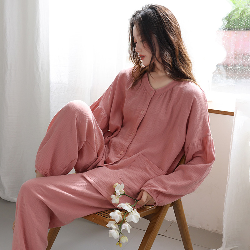 康汝雅春秋季纯棉可外穿女家居服