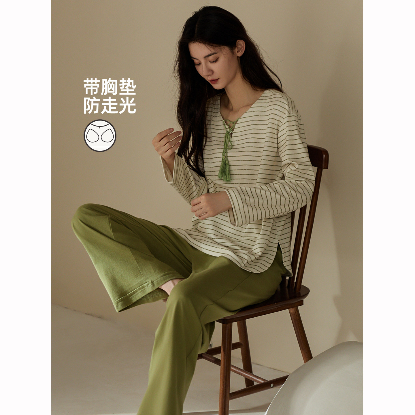 康汝雅春秋季拉架棉可外穿家居服