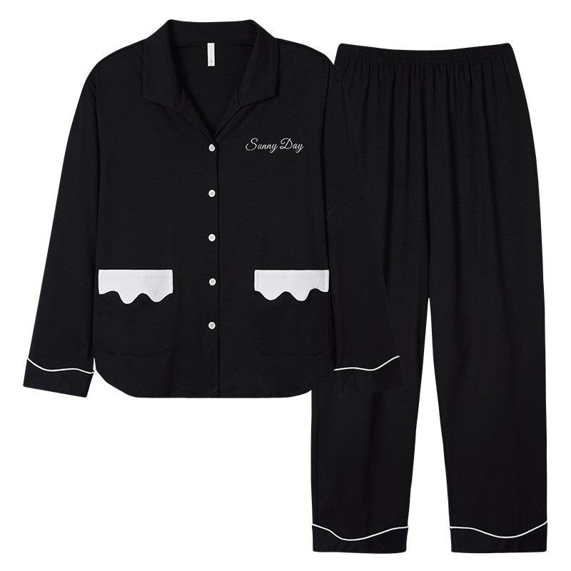 纯棉莱卡时尚休闲春秋季女家居服