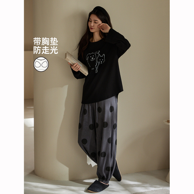 康汝雅春秋季拉架棉可外穿家居服