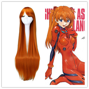 100cm 井上织姬 Cosplay动漫假发 少女橘色长直发COS桔色假发