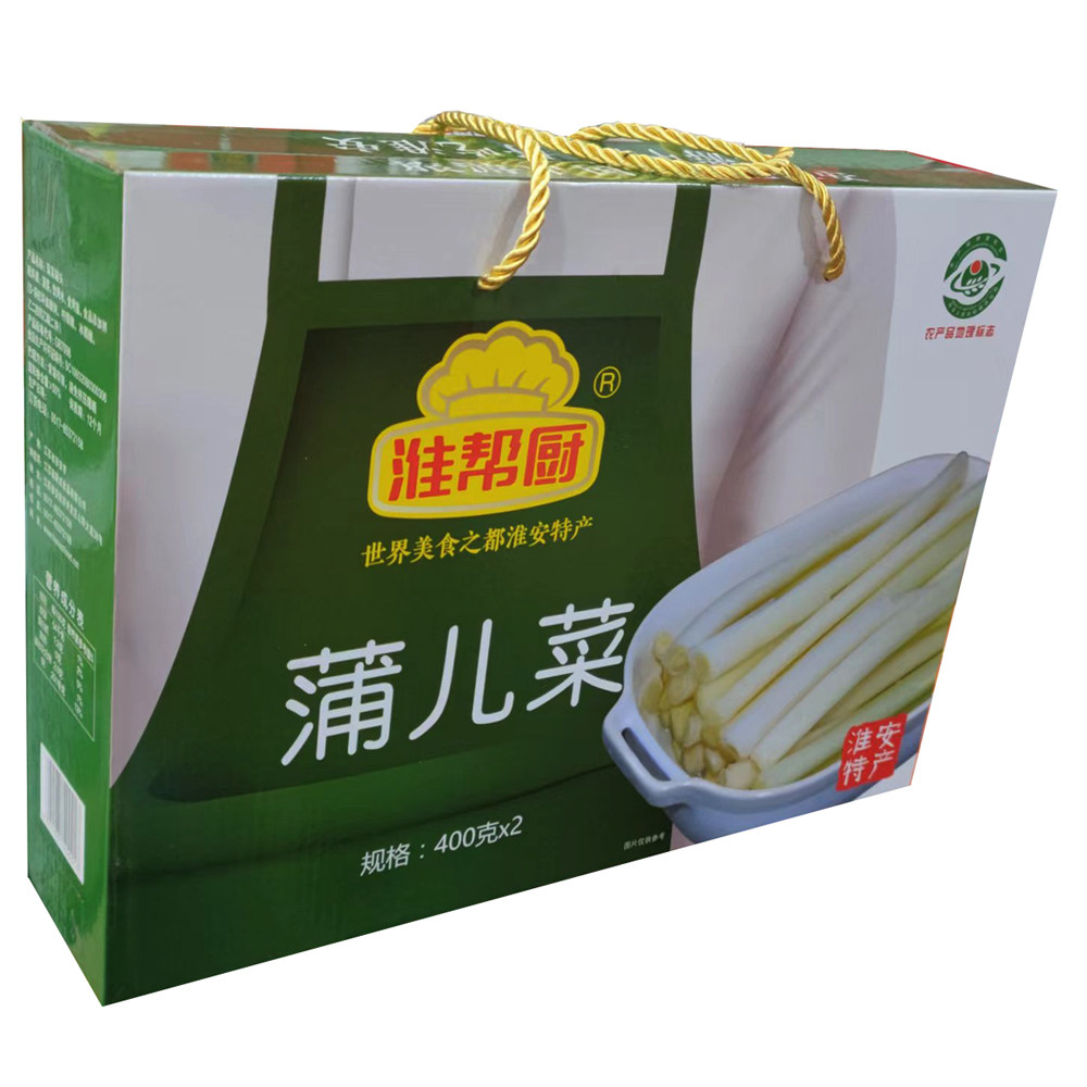 包邮舌尖2淮安特产野菜蔬菜淮安蒲菜蒲笋蒲儿菜400g*2(礼盒装)