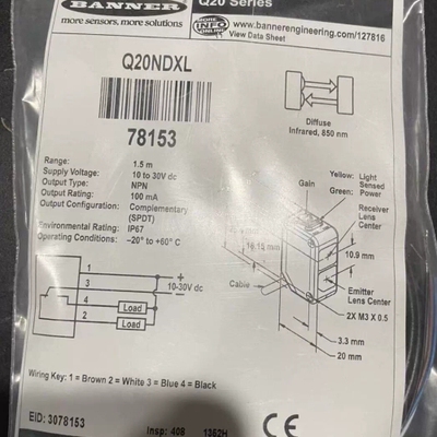 议价 Q20NDXLQ5 邦纳 BANNER 价优 Q20PDXLQ5 光电感测器，