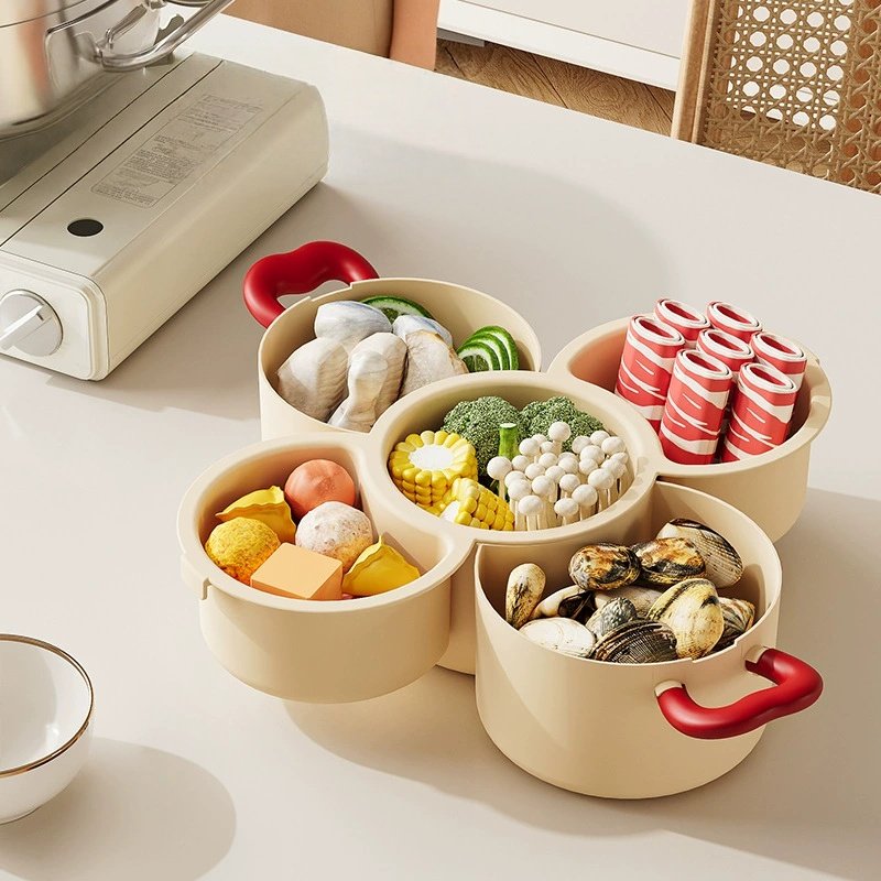 火锅配菜盘分格蔬菜拼盘沥水托盘家用厨房多层收纳叠加备菜盘神器,厨房/烹饪用具,配菜/备菜盘,淘宝优惠券,粉丝福利购,淘宝优惠卷