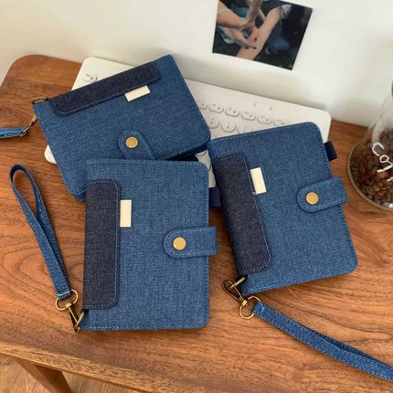 小红书同款复古牛仔笔记本高颜值a7活页本学生日记本手账本记事本