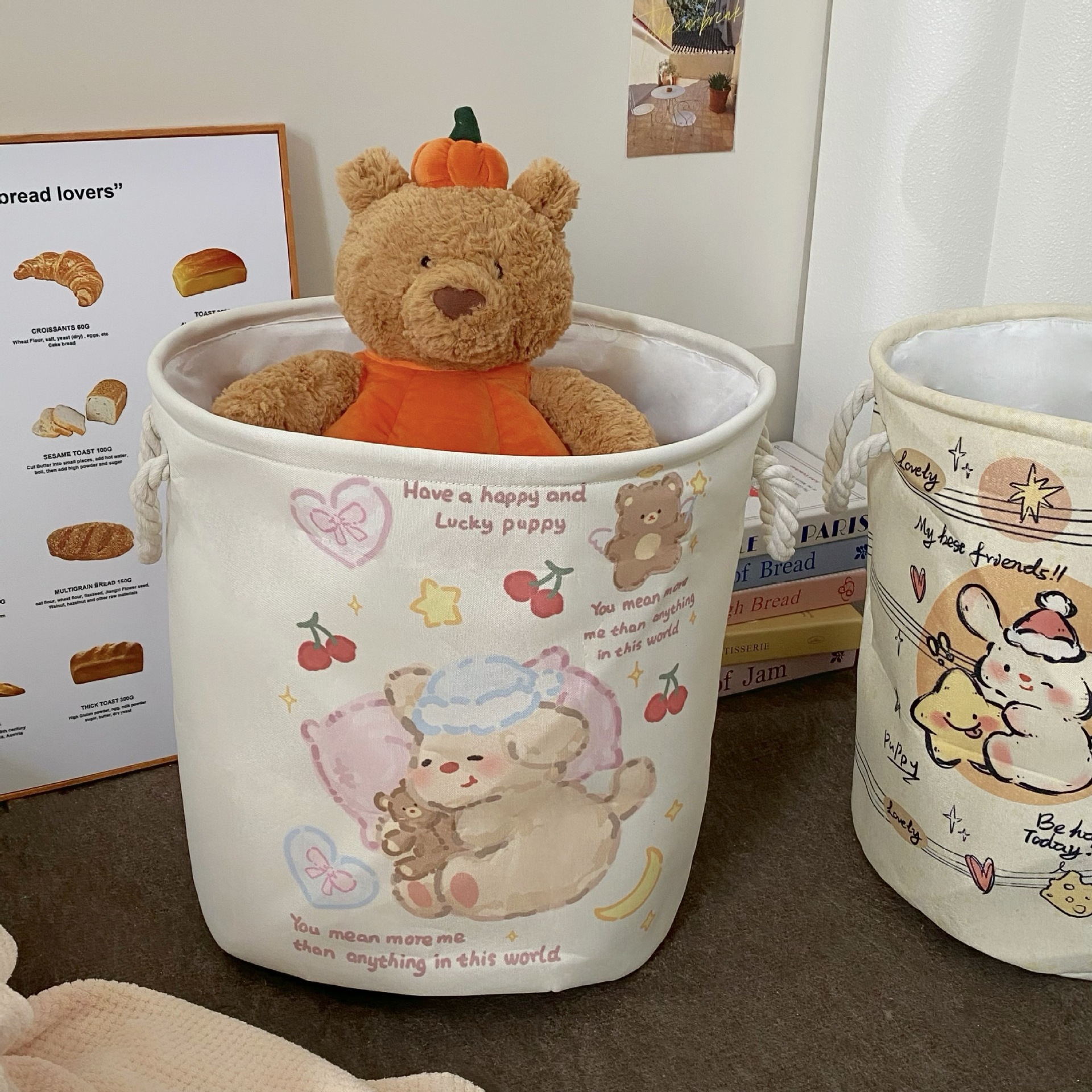 可爱脏衣篮ins风大容量脏衣服收纳筐浴室布艺可折叠收纳衣篓家用