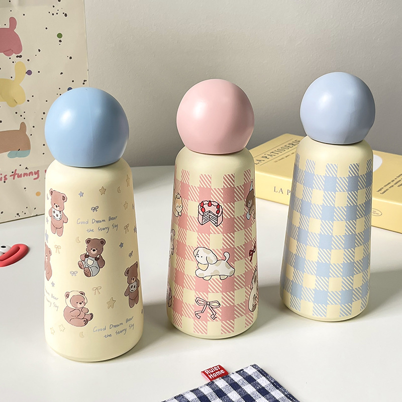 圆球保温杯新款316不锈钢保温杯350ml保温杯创意可爱学生运动水杯