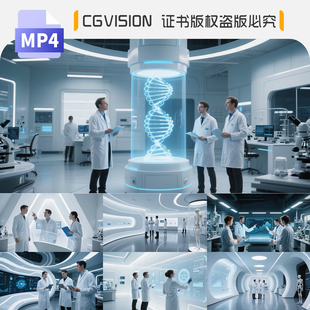 未来生物基因工程医疗科研人员智慧高端实验室企业宣传短视频素材