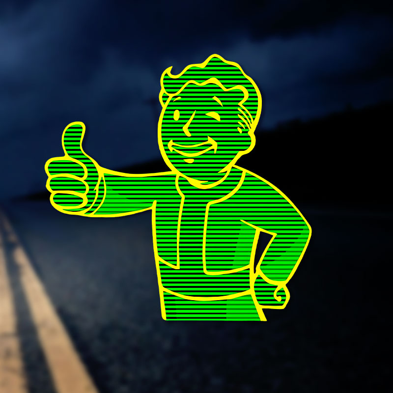 反光辐射小子车贴防水防晒遮划痕