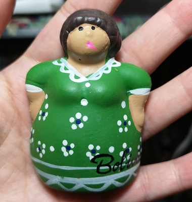 玻利维亚民俗风情手绘陶土冰箱贴