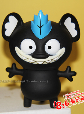 MINTY设计公仔toy2r qee 薄荷猴公仔 黑色款
