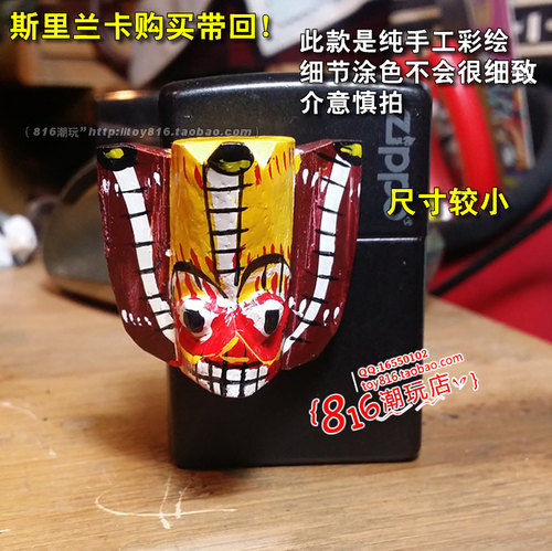斯里兰卡当地带回神兽面具冰箱贴