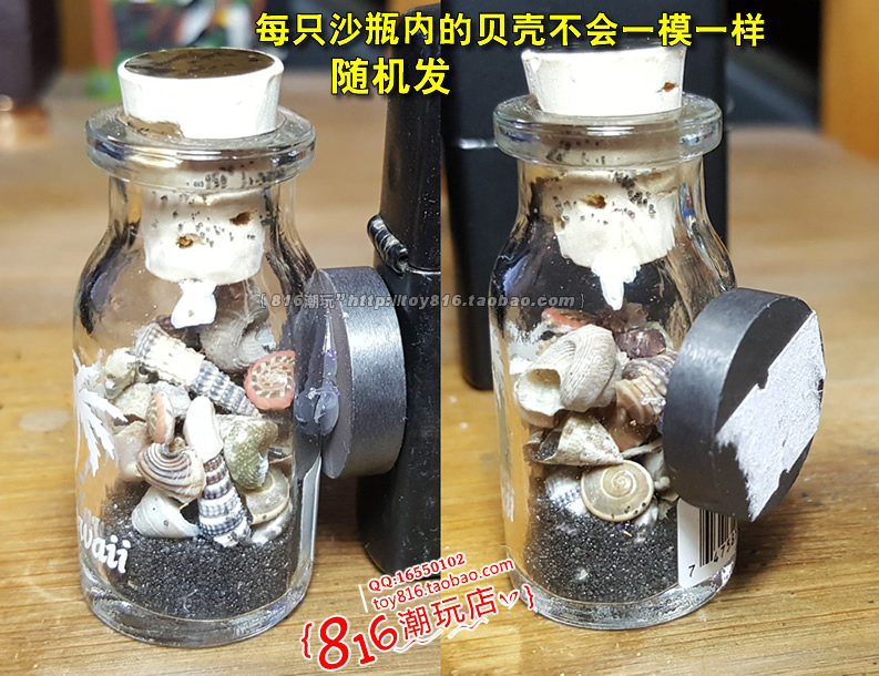 미국 하와이에서 하와이 특산 검은 모래 조개와 소원 모래병 냉장고 자석 구매