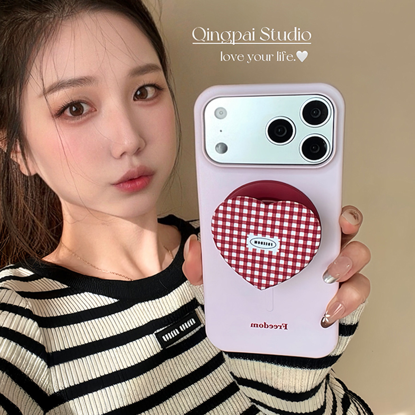 适用苹果手机壳简约纯色磁吸壳