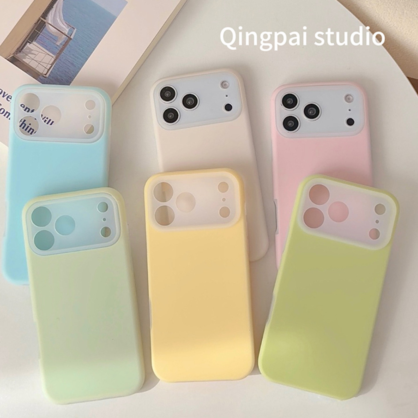 适用苹果手机壳简约纯色果冻硅胶
