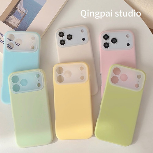 适用苹果手机壳简约纯色果冻硅胶