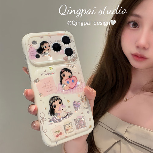 适用苹果手机壳少女心可爱小玉
