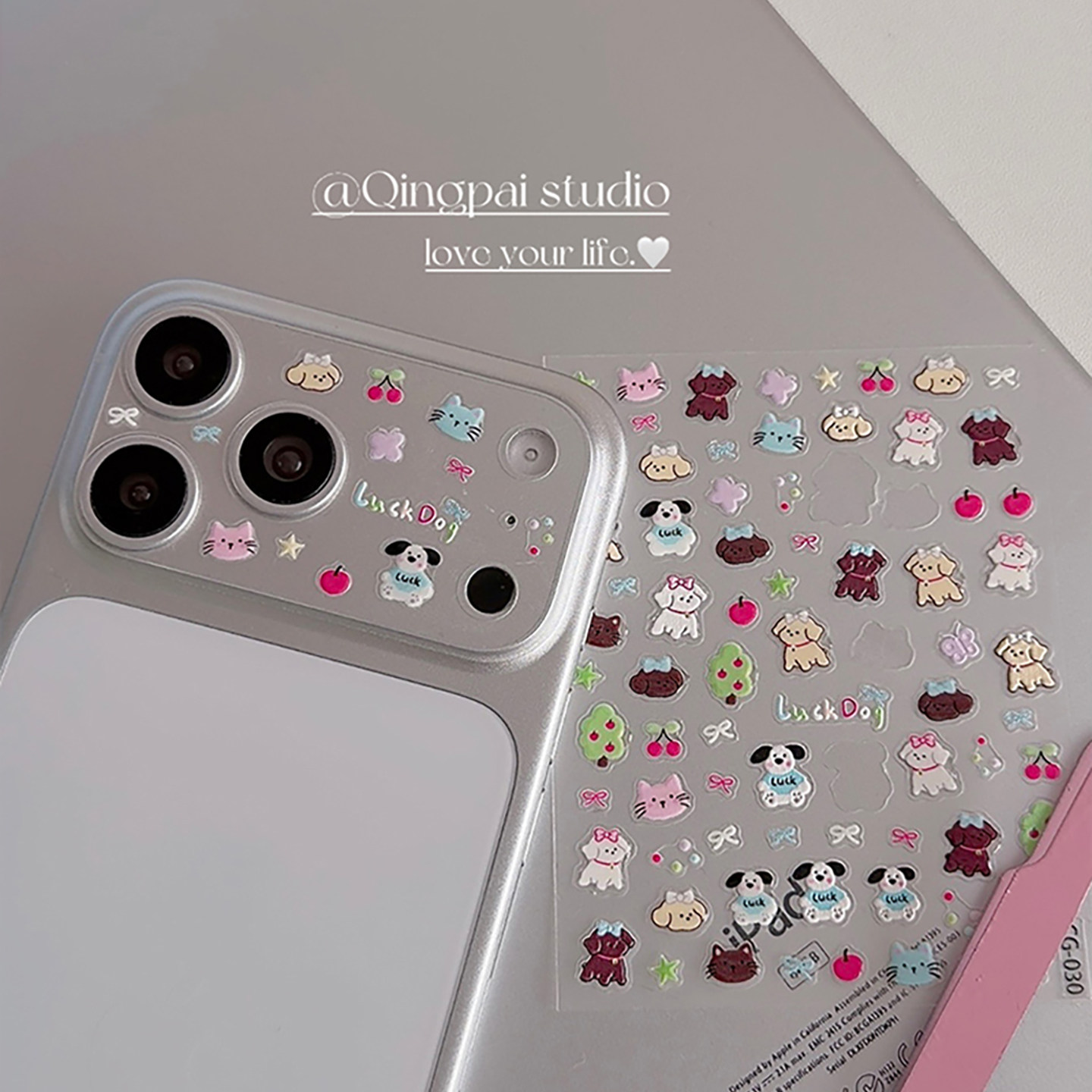 轻派可爱卡通可diy韩系ins风少女图案镜头贴纸适用iPhone17promax透明镜头膜新款苹果17pro摄像头防刮花软膜,3C数码配件,手机贴膜,淘宝优惠券,粉丝福利购,淘宝优惠卷