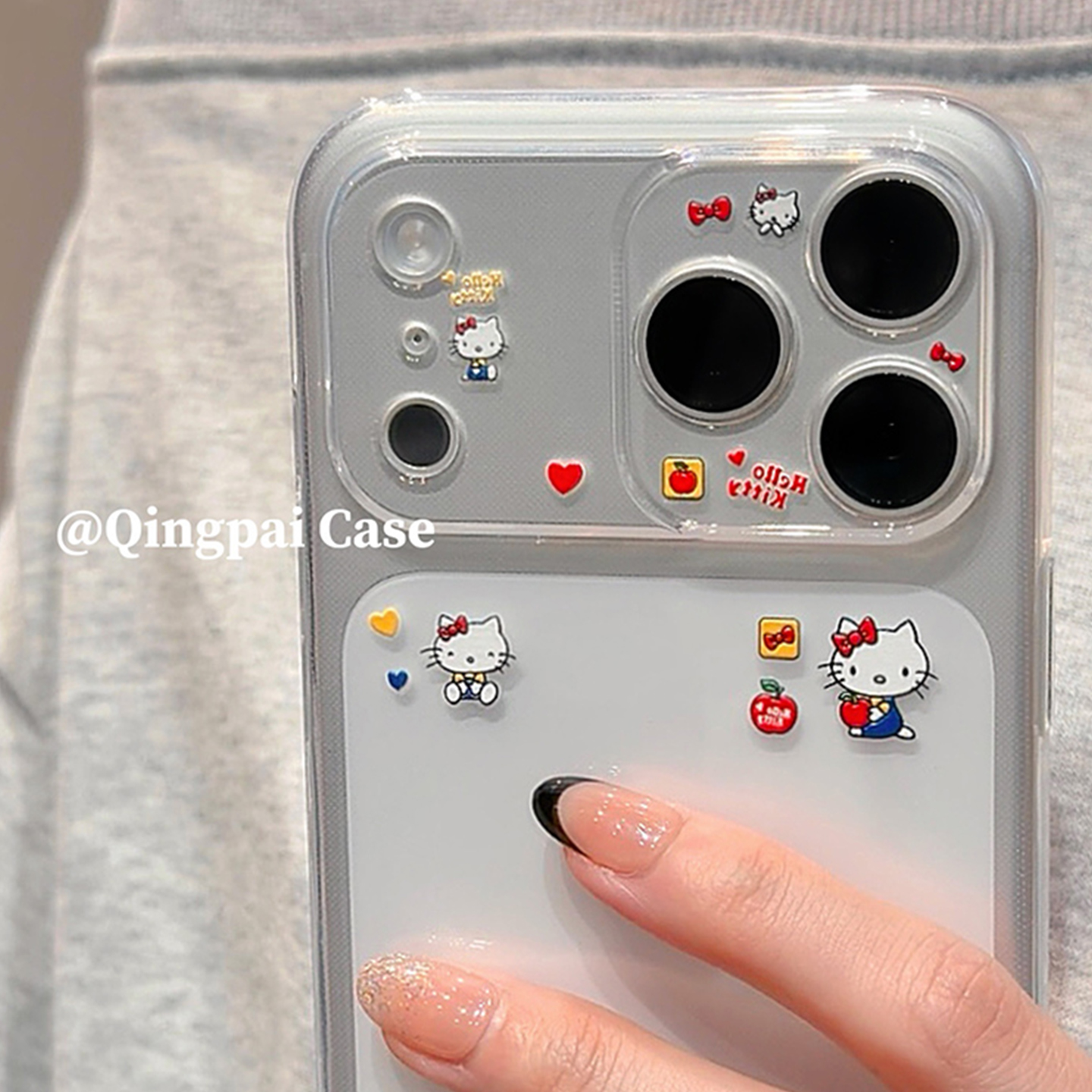 适用苹果手机壳可爱猫咪贴纸壳