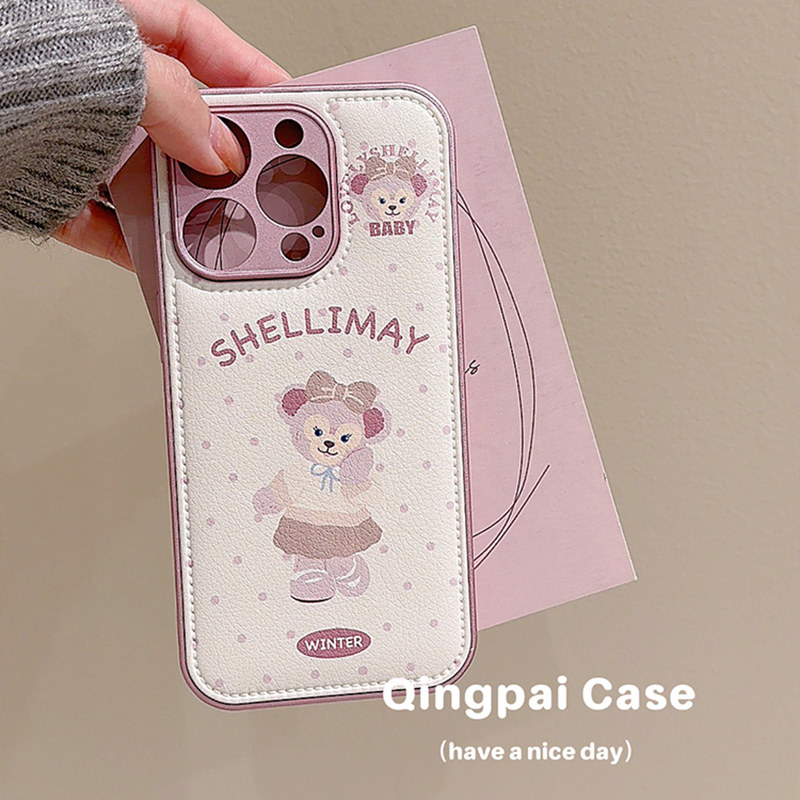 轻派可爱粉色刺绣雪莉玫折叠支架适用苹果16promax手机壳iphone13新款15pro女款14皮质卡通日韩网红全包硬壳,3C数码配件,手机保护套/壳,淘宝优惠券,粉丝福利购,淘宝优惠卷