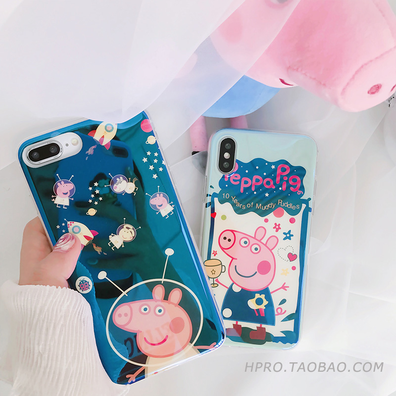 可爱卡通6plus苹果x手机壳iPhone7plus/8/6s潮牌男女款防摔硅胶套