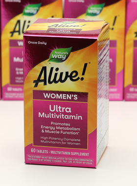 美国Nature'sWay然萃维Alive女性复合维生素综合营养60片多维