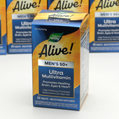 美国Nature sWay然萃维Alive50岁以上男性复合维生素综合营养60片