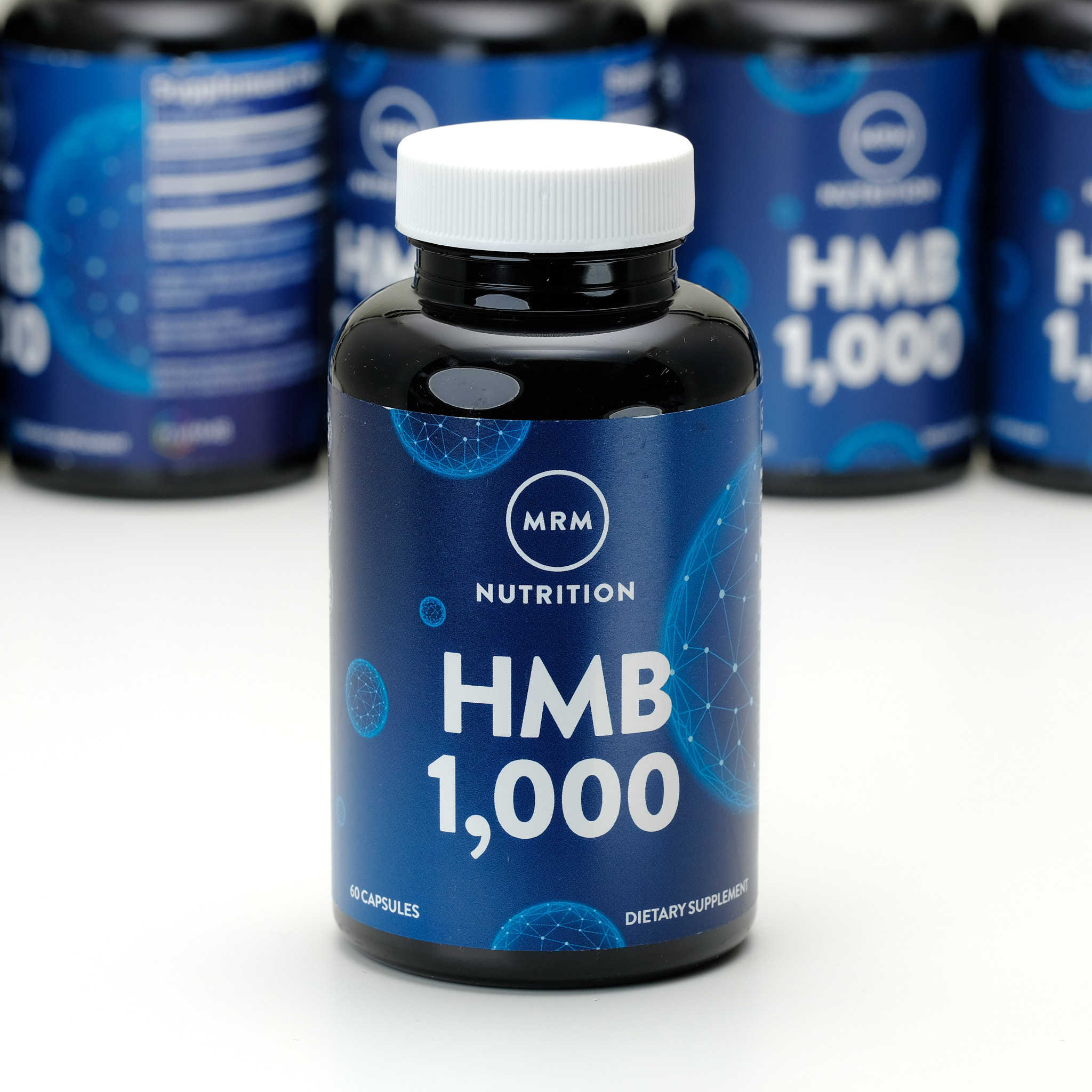 美国MRM β-羟基-β-甲基丁酸钙HMB1000mg60粒胶囊肌肉质量和力量