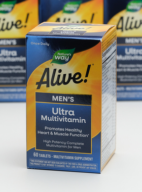现货Nature's Way然萃维Alive男性优效完整复合维生素营养片60片