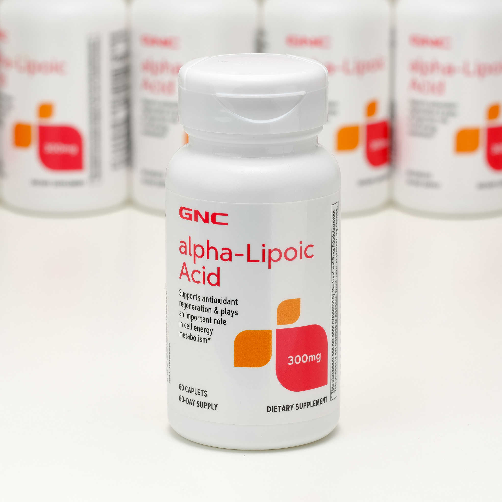 现货美国GNC alpha-Lipoic Acid α硫辛酸300mg 60粒K氧化维C循环