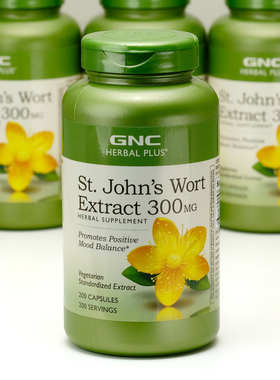 现货美国GNC ST.JOHN'S WORT EXTRACT圣约翰草300mg200粒情绪平衡