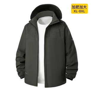 可拆卸帽子棉服男士冬季加肥加大码2025新款保暖宽松工装棉衣外套