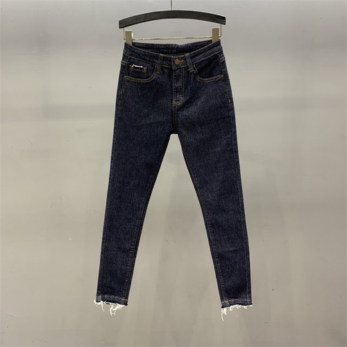 铅笔裤九分裤牛仔布2024秋季水洗