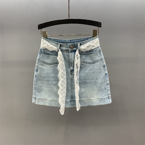 辣妹牛仔短裙高腰a字包臀半身裙