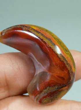 正宗宣化战国红玛瑙 纯天然 L型
